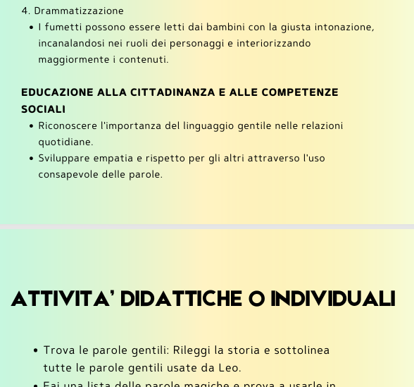 "LEO e la magia delle PAROLE" - Albo illustrato con proposte di Attività Didattiche. Ottima attività per promuovere lo sviluppo della letto-scrittura di parole con i principali suoni ortografici. Un libro educativo: insegna la gentilezza e l'amicizia ai 