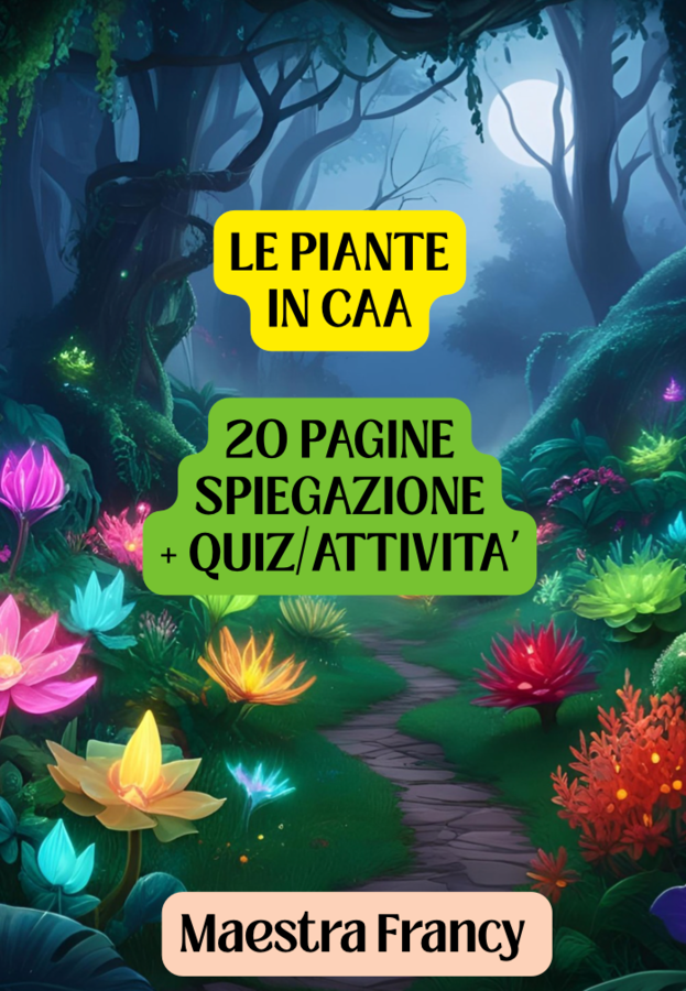 Le Piante in CAA (pittorammi canva) 21 pagine con quiz e attività