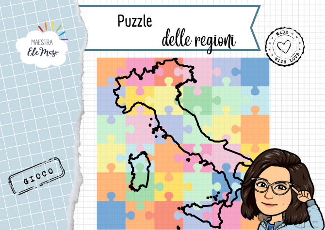 Puzzle delle regioni d'Italia