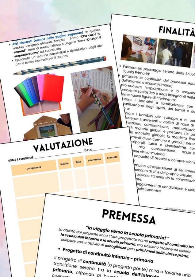 Modulo 1 di "In viaggio verso la scuola primaria con gli albi illustrati": Oh quante cose vedrai!