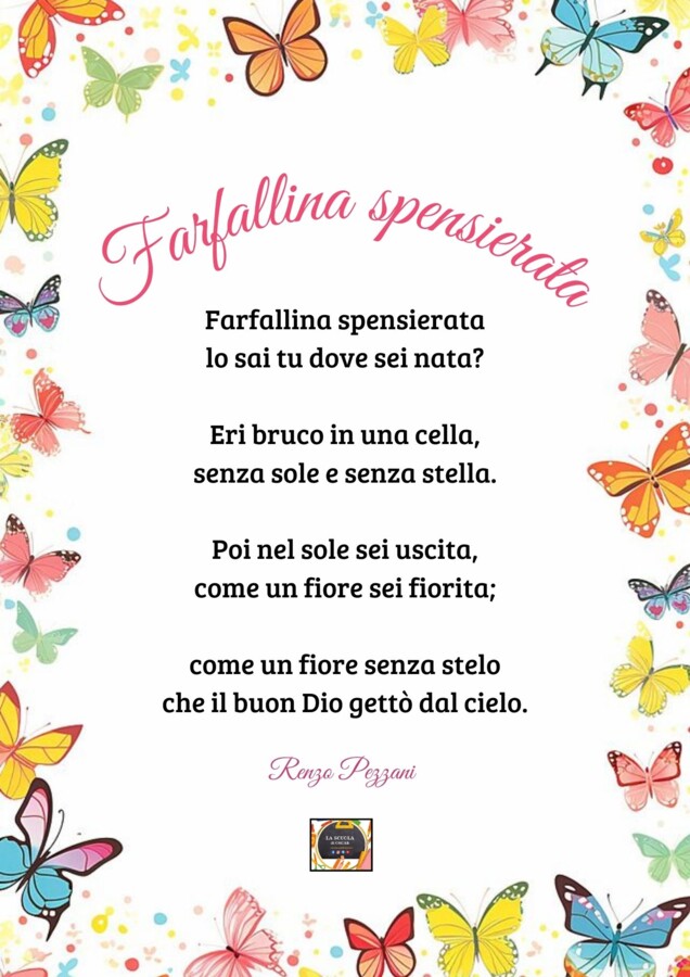 Filastrocca sulle farfalle: "Farfallina spensierata"