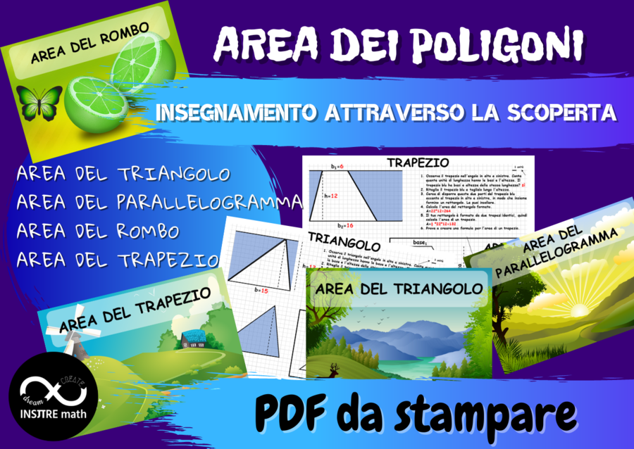AREA DEI POLIGONI. Scoperta delle formule dell'area delle figure. Insegnamento attraverso la scoperta.