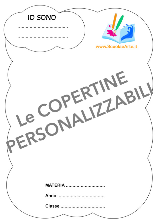 Copertine "Scuola e Arte" stampabili personalizzabili