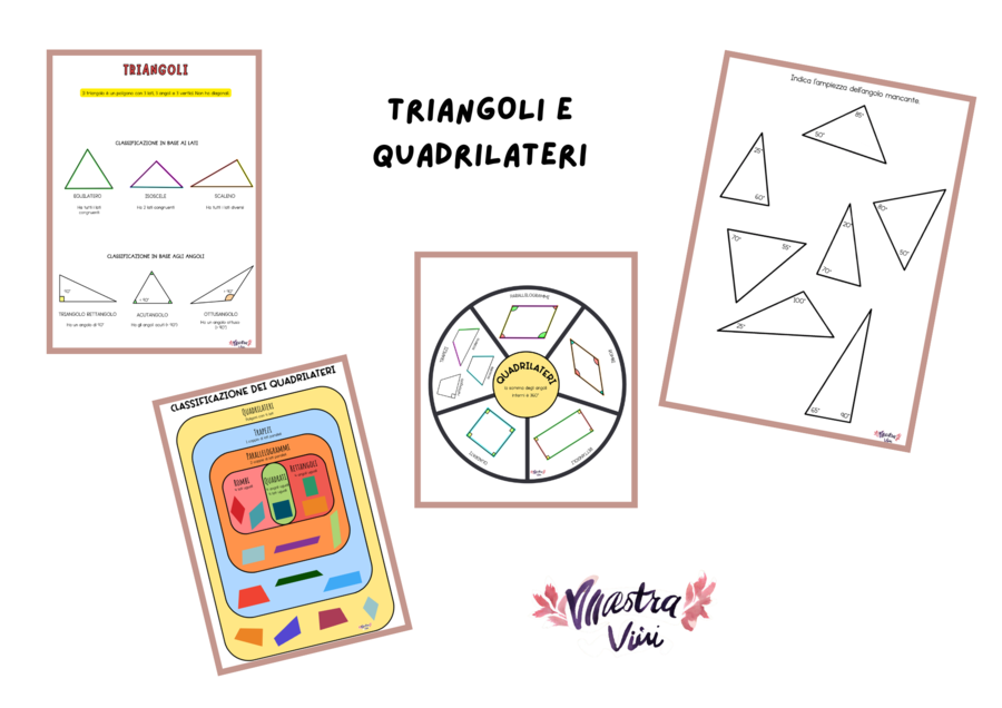 TRIANGOLI E QUADRILATERI: definizioni, schemi ed esercizi.