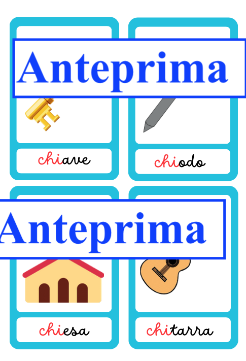 Nomenclature dei suoni difficili per leggere e per scrivere-chi/che