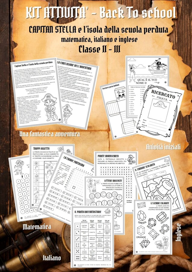 🏴‍☠️ KIT ATTIVITÀ – BACK TO SCHOOL con Capitan Stella 🏝️