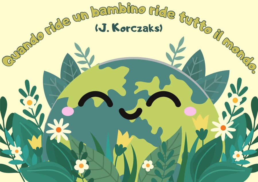 grafica  Quando-ride-un-bambino-ride-tutto-il-mondo