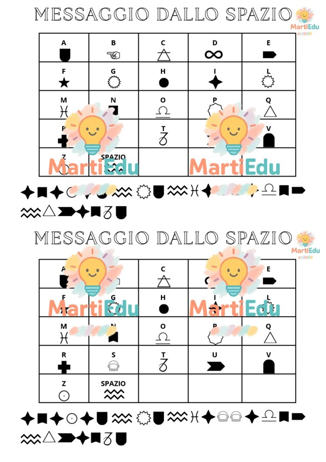 Attività accoglienza 2: Messaggio dallo spazio