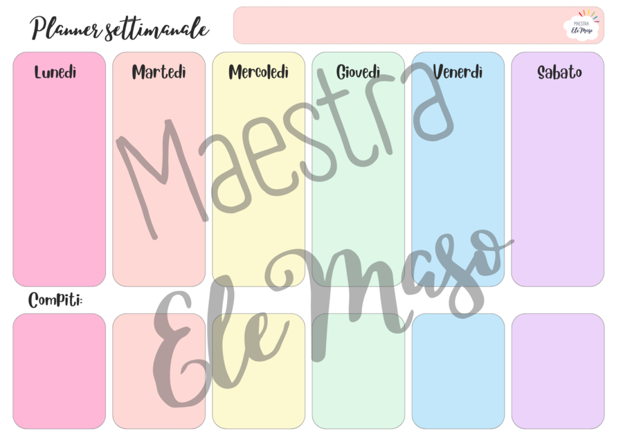 Planner arcobaleno