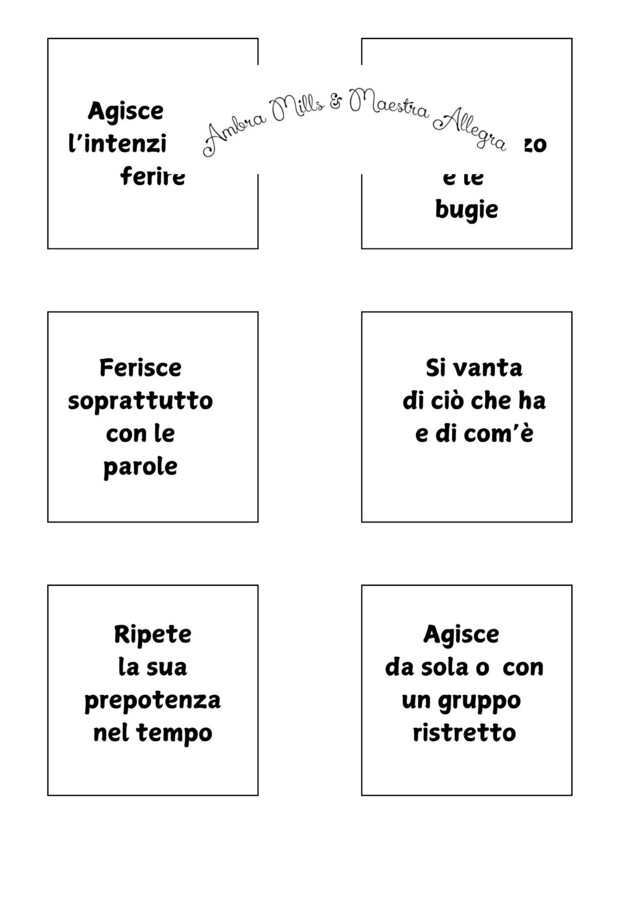 ATTIVITÀ SUL BULLISMO