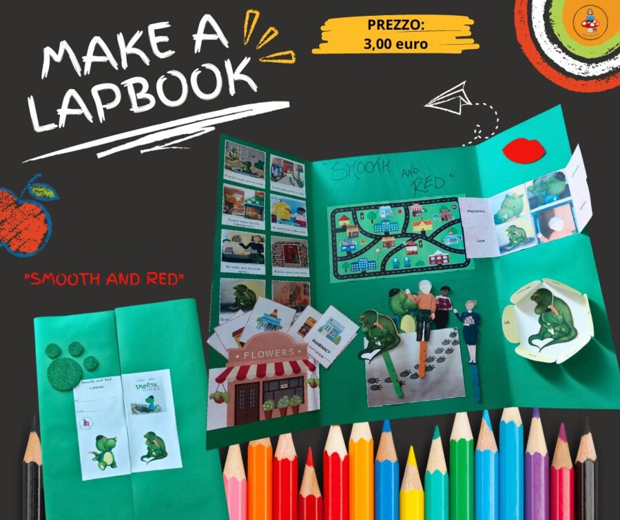 LAPBOOK "Smooth and red"