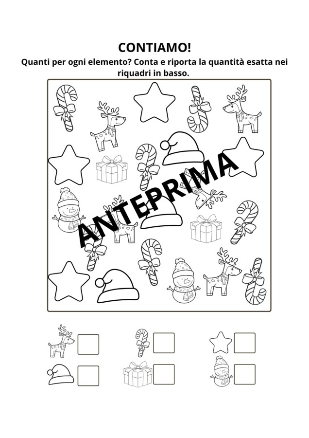 NATALE - CONTA GLI ELEMENTI