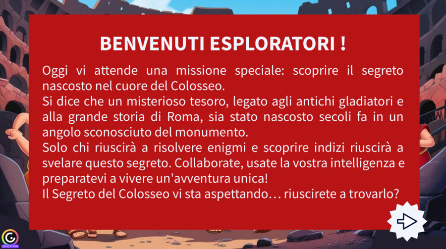 ESCAPE DIGITALE sui ROMANI: "Alla Ricerca del Segreto del Colosseo"