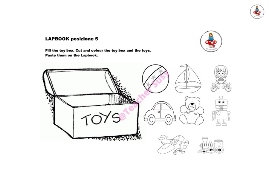 LAPBOOK "Curious George visits a toy shop"