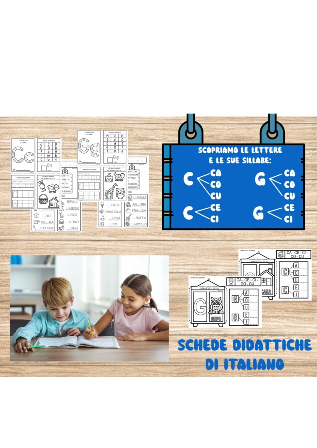 📘 Schede Didattiche di Italiano: Scopriamo le lettere C, G