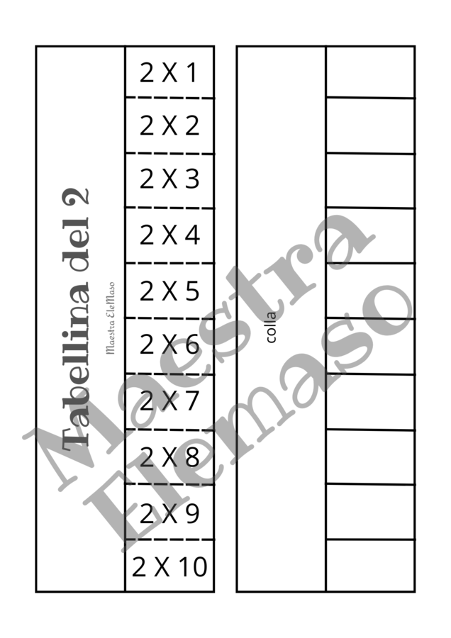 Flip Flap delle tabelline