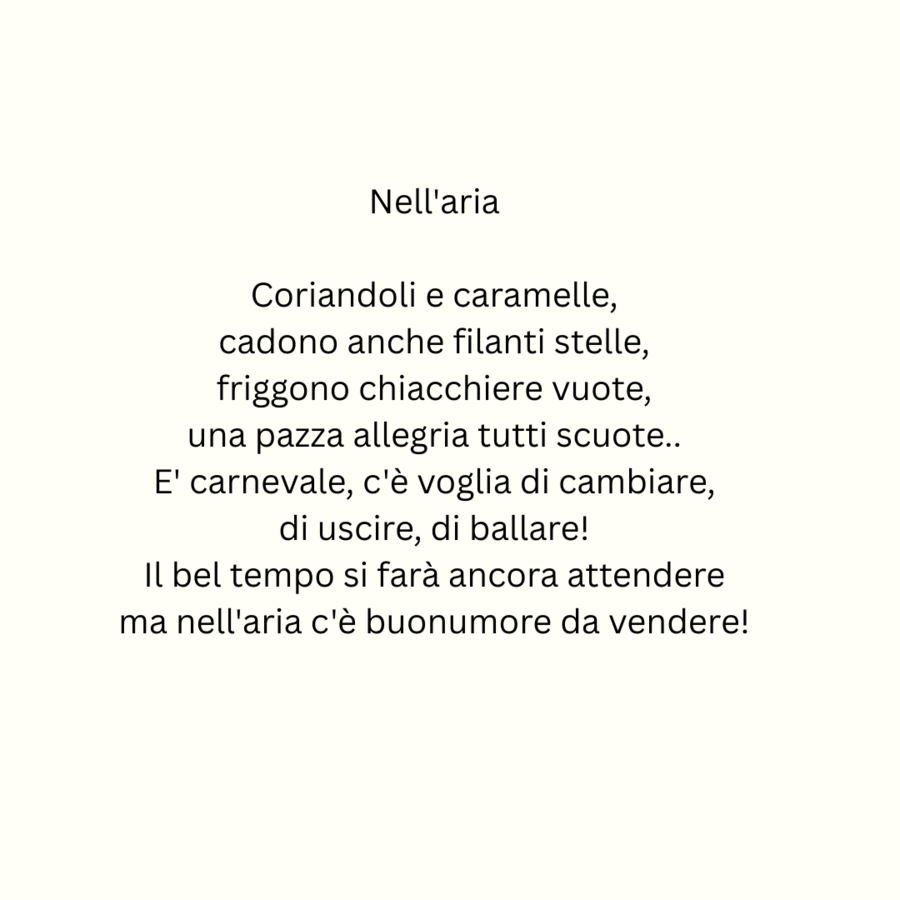 Filastrocca Carnevale