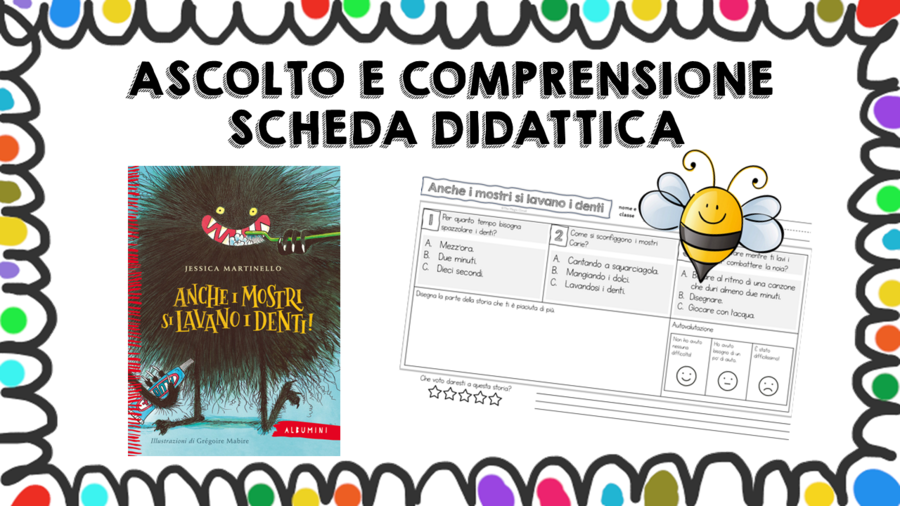 Anche i mostri si lavano i denti - scheda didattica comprensione