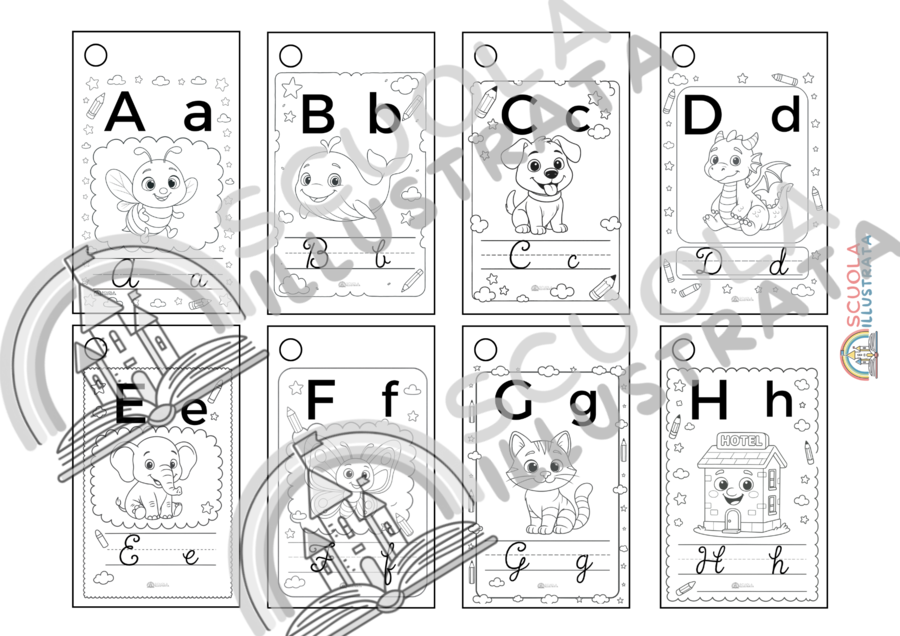 Flash Cards Alfabeto lettere straniere