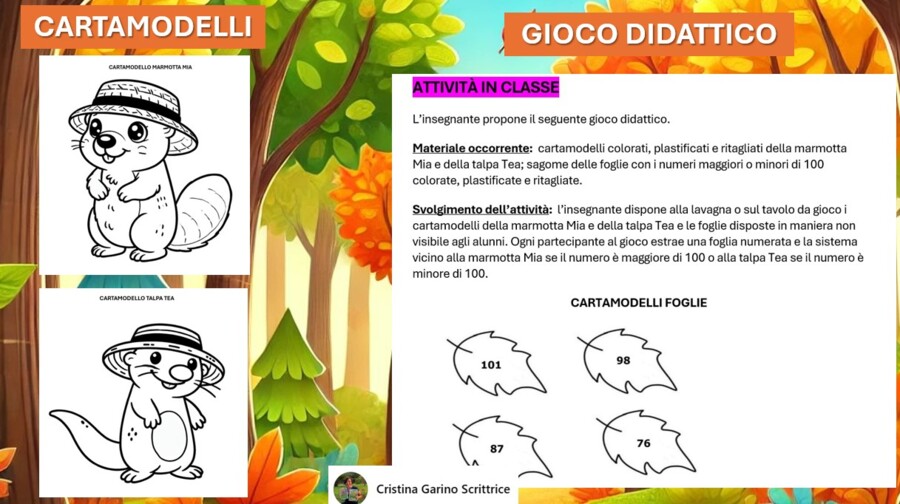 "I NUMERI MAGGIORI E MINORI DI 100 IN COMPAGNIA DI TEA E MIA"