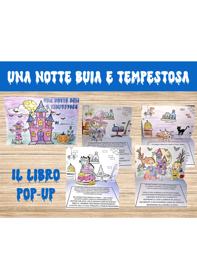 📖✨ "Una notte buia e tempestosa" – Pop-up libro da leggere e colorare