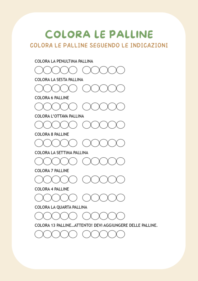 Colora i pallini