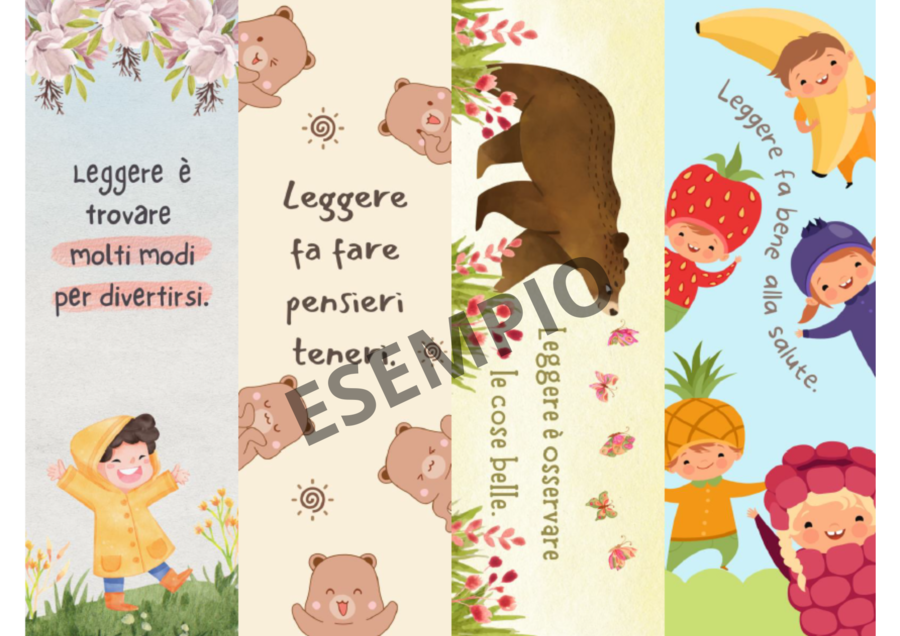 Segnalibri "Leggere è" per bambini