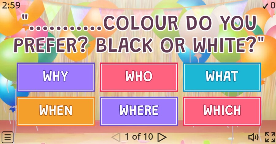 QUESTION WORDS