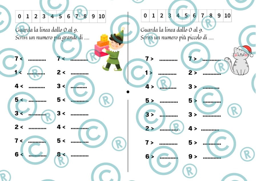 NUMERI 0-10 E CONFRONTI - MATEMATICA RINFORZO E POTENZIAMENTO CLASSE PRIMA/SECONDA/SOSTEGNO