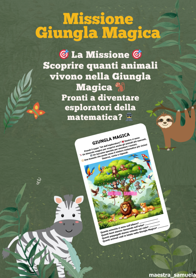 Lezione di Accoglienza: 🌿 Avventura nella Giungla dei Numeri 🌿