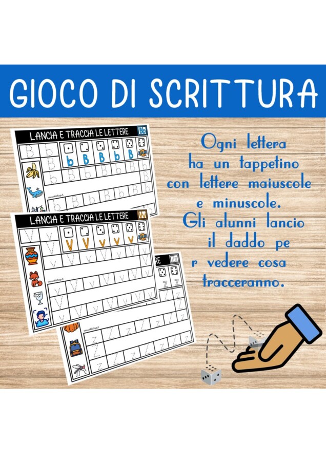 Gioco della scrittura dell'alfabeto