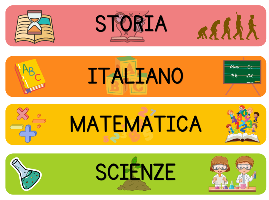 Kit Etichette Armadi – Cartellini materie per tenere tutto in ordine!