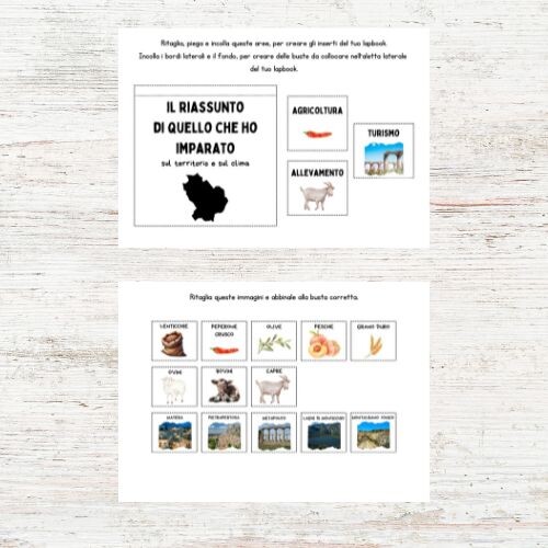 Lapbook Basilicata scuola primaria da stampare