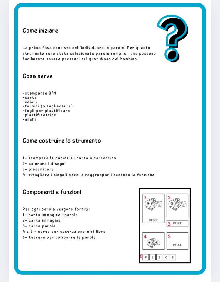 Le carte delle parole- strumento per la lettura globale