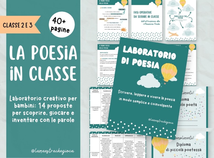 LAB. POESIA - Laboratorio di scrittura poetica per bambini: 14 proposte per scoprire, giocare e creare insieme