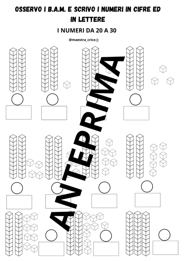 RAPPRESENTIAMO I NUMERI CON I MATERIALI CONCRETI