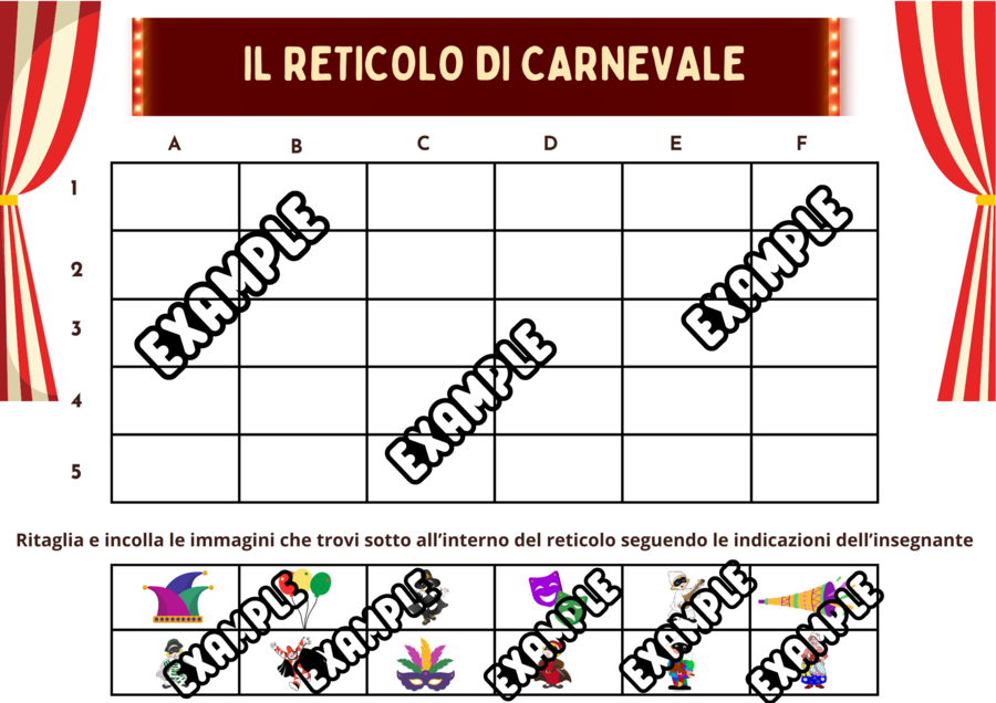 Reticolo di Carnevale - 2 schede