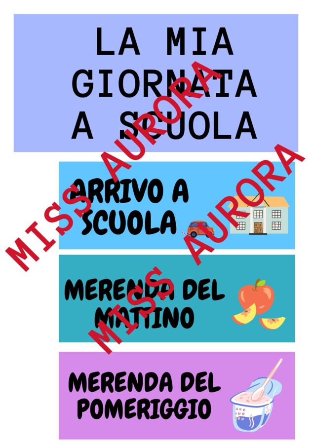 La mia giornata a scuola
