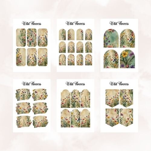Fiori - 95 elementi decorativi per agende e quaderni