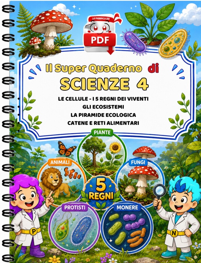 SUPER QUADERNO DI SCIENZE 4 - I 5 regni