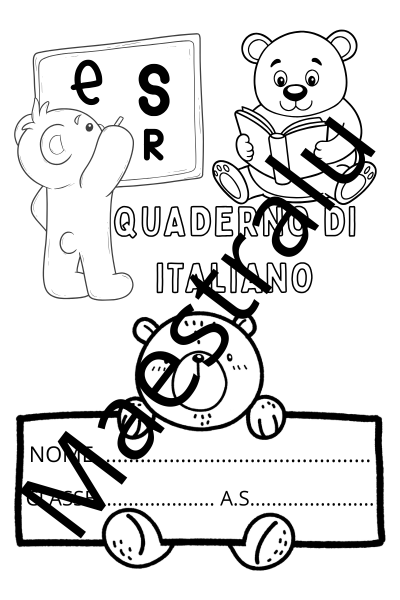 Copertine quaderni classe prima e seconda