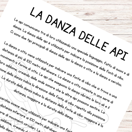 Le api e il miele - schede didattiche