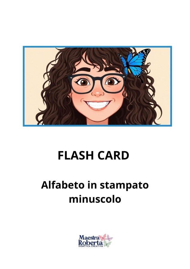 FLASH CARD ALFABETO STAMPATO MINUSCOLO