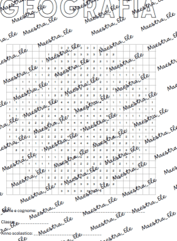 Copertina per il quaderno di geografia - scuola primaria