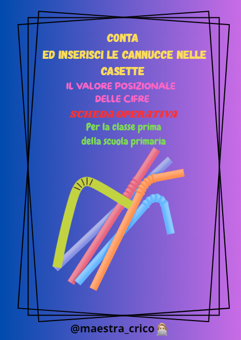 CONTA ED INSERISCI LE CANNUCCE NELLE CASETTE