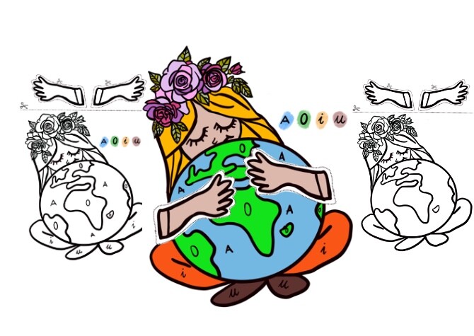 Mother Earth - coloring card