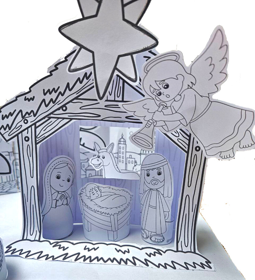 🎄 Presepe di Carta 3D – Un’attività didattica creativa per il Natale