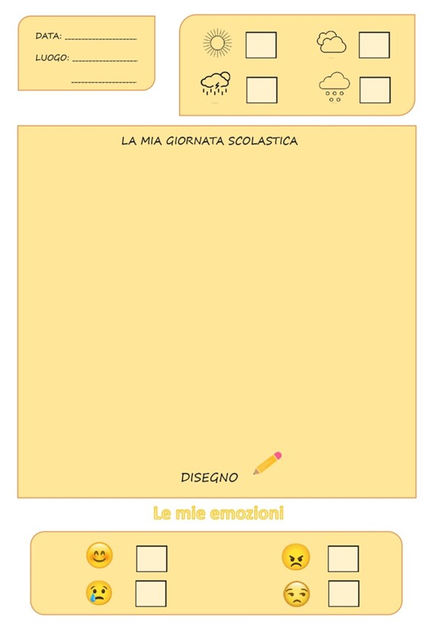 Diario di bordo - la mia giornata scolastica