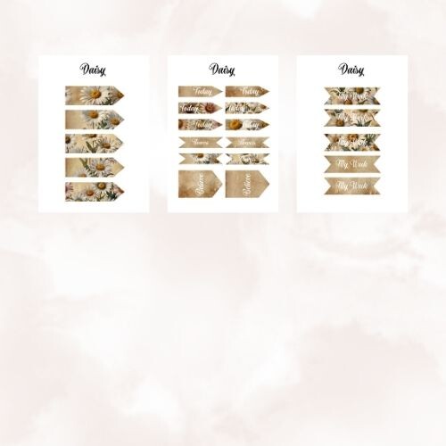 Margherite - 95 elementi decorativi per agende e quaderni