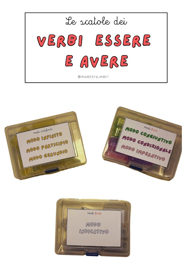 Scatola dei verbi ESSERE e AVERE